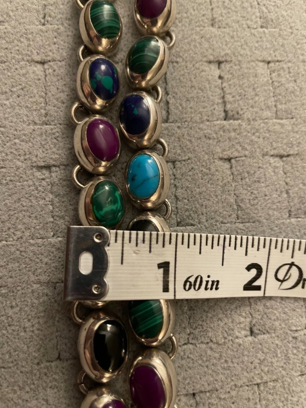 LAST Vintage Taxco Sterling Silver Necklace 86 grams 15" Mid Century Mexico 925 - Picture 9 of 15